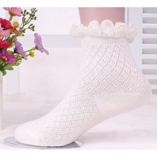 5 Paris/lot Spring and Summer kids cotton Breathable mesh socks Lace soft socks suit for 1-10 years