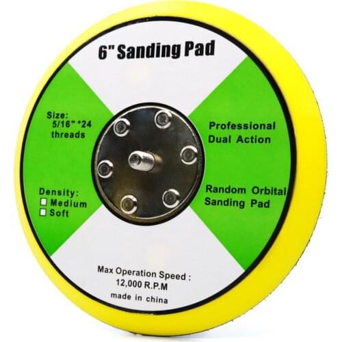 6 Inch 150mm Polishing Sander Backer Plate Hook Loop Sanding Disc Pad Best Quality Backing For Car Polisher Sanding Holder