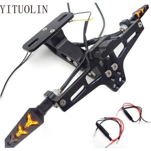 Motorcycle License Plate Holder LED Turn Signal Lamp For MV AGUSTA F3 BRUTALE 910R BRUTALE 675 BRUTALE 750 F3 800 BRUTALE 920 F4