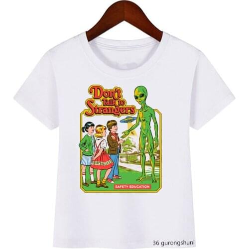 Children Clothing Fashion New Summer T-shirt Funny Anime Movie Cartoon Pattern T Shirt Boy Girl White Tops Summer Casual Shirt