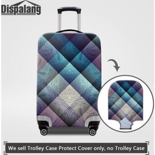 Dispalang Spandex Thick Elastic Luggage Protective Covers Geometry Striped Print Suitcase Cover 18-30 Inch Travel Luggage Cover