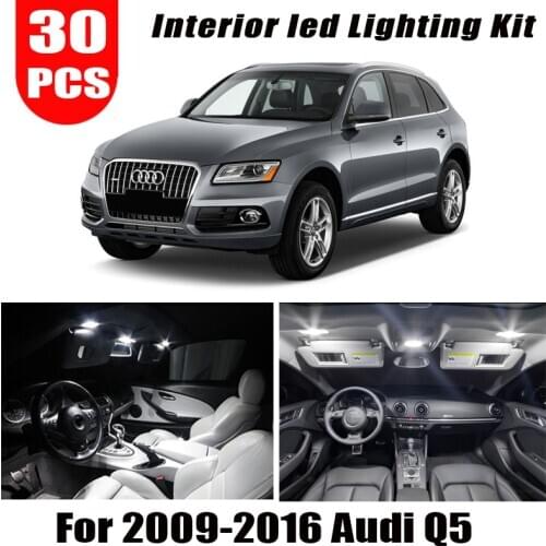 For 2009-2016 Audi Q5 White car accessories Canbus Error Free LED Interior Light Reading Light Kit Map Dome License Lamp