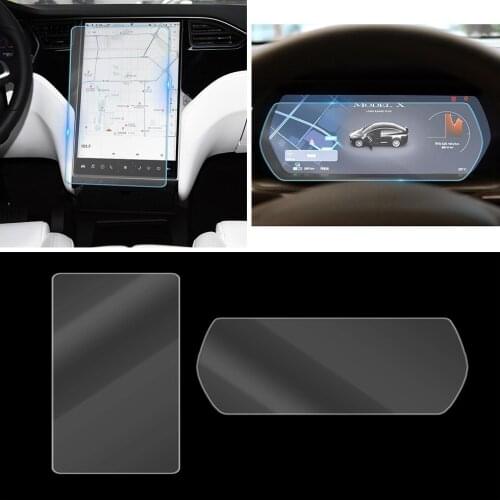 For Tesla Model X 2016-2020 Car Multimedia Dashboard Instrument Panel GPS Navigation LCD Screen Tempered Glass Protective Film