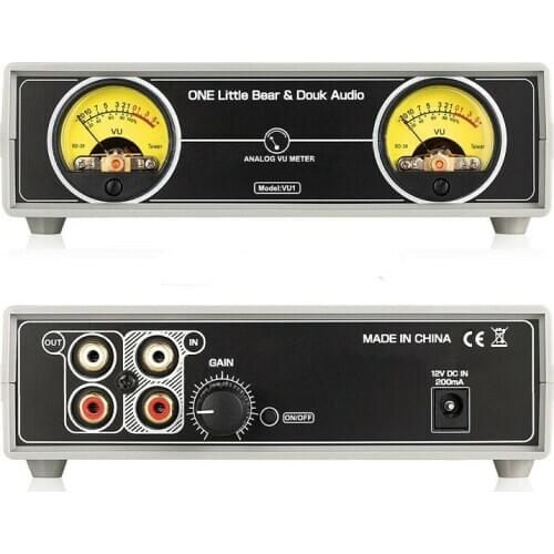 Dual Analog VU Meter Panel DB Audio Sound Level Display Indicator for Mixer Amplifier Preamp