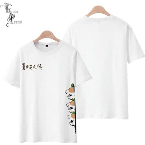 Natsume Yuujinchou Nyanko Sensei 3D Printing T-shirt Fashion Round Neck Short Sleeve Popular Japanese Anime Streetwear Plus Size