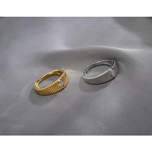 HECHENG, Drop Water Zircon CZ Ring,Cooper 18K Plated Wedding Engagement Ring,For Women Gift