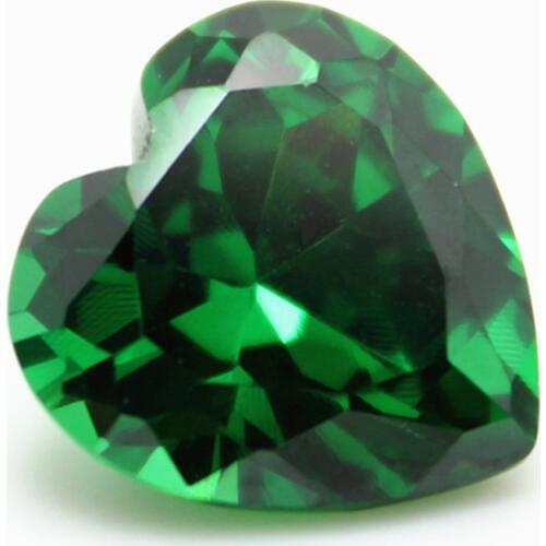 Joanlyn Emerald Heart Shape Faceted Gemstone Heart Shaped Cut Emerald Gem Multiple Sizes to Choose C55E