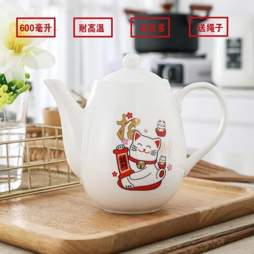 600ml ceramic kettle, oil kettle, high temperature teapot