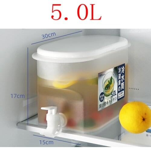 5000ml Water Pitcher Jug With Faucet Lemon Juice Kitchen Drinkware Kettle Pot Cold Water Bottle Container Heat Resistant Ryback