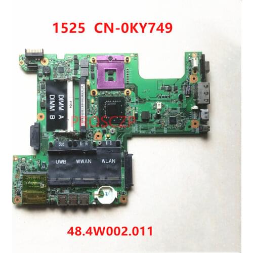 High quality For DELL 1525 CN-0KY749 0KY749 KY749 Laptop motherboard 07211-1 48.4W002.011 with GM965 100% full Tested