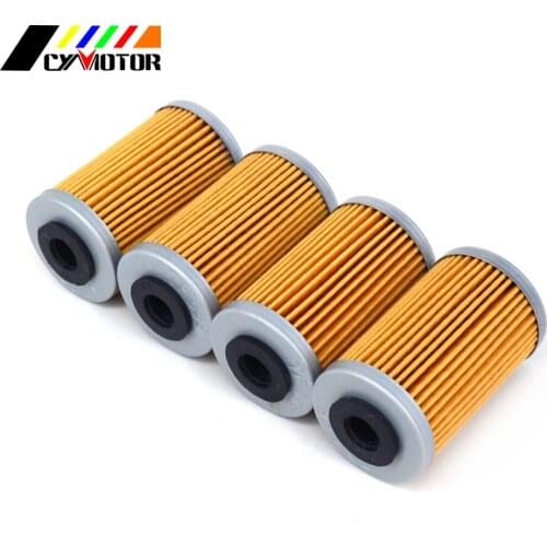 Motorcycle 4pcs Engine Oil Filter Machine Filter For FE390 FE450 FX450 FE501 FE570 FS570 Outlaw 450 525 FE FX FS 390 450 501 570