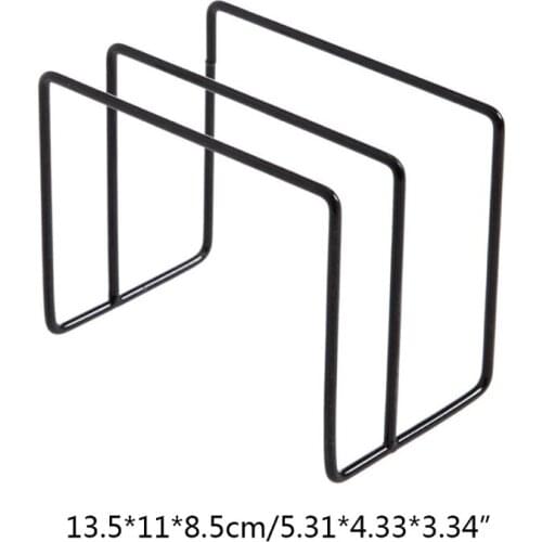 Punch-free Wall Mount Pot Lid Holder Durable Iron Cutting Board Rack Kitchen Y1QB