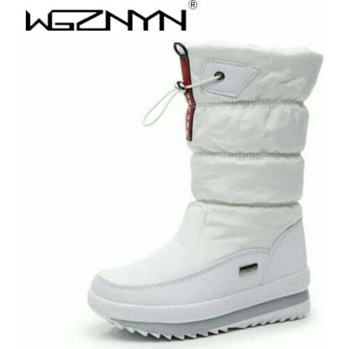 NEW Women Snow Boots Platform Winter Boots Thick Plush Waterproof Non-slip Boots Fashion Women Winter Shoes Warm Fur Botas Mujer