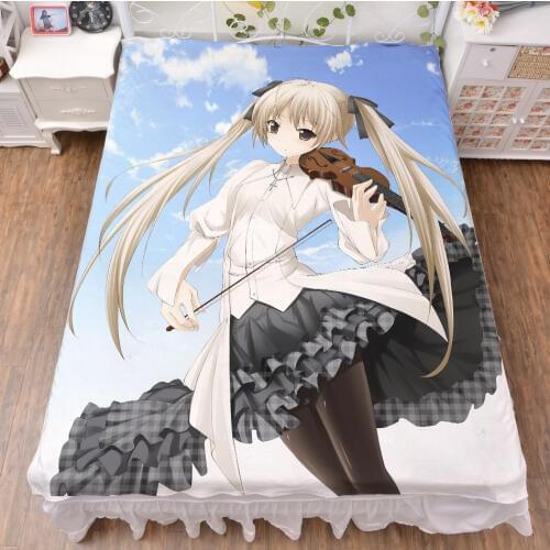 New Anime Cartoon yosuganosora flat sheet bed sheet top sheet No.016