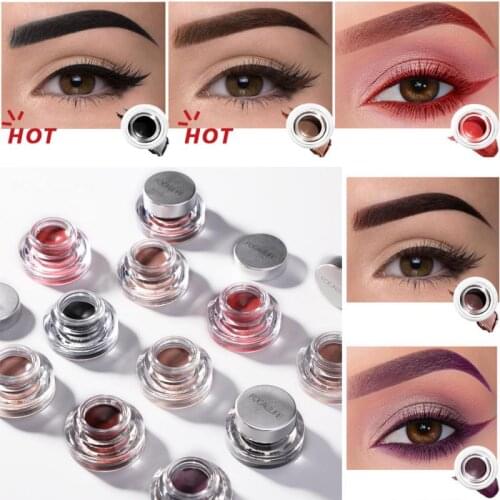 Dual-Use Eyebrow Eyeliner Cream Gel Multiple Colors Waterproof Sweat-proof Long-lasting Eyebrow Enhancers Natural Makeup TSLM2