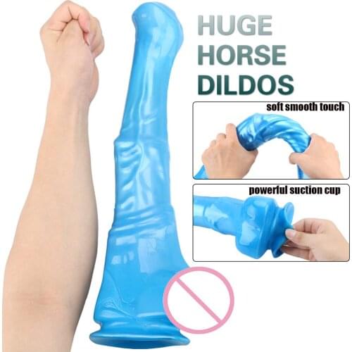 16inch Super Big Butt Animal Fantasy Dildo Thick Realistic Suction Cup Penis Anal Dilator G-Spot Masturbator Sex Toy For Woman
