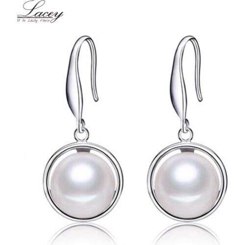 Earrings With Pearl,Real Natural Freshwater Pearl Drop Earrings For Women,925 Silver Pearl Earrings Fine Jewelry Girl Party Gift