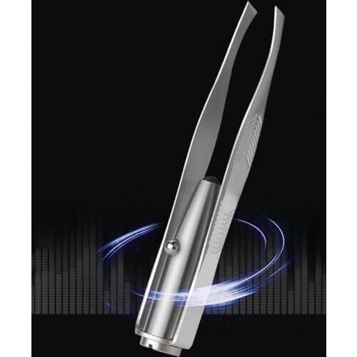 LED Eyebrow Tweezer Eyes Hair Remover Professional Removal Makeup Tool Stainless Steel