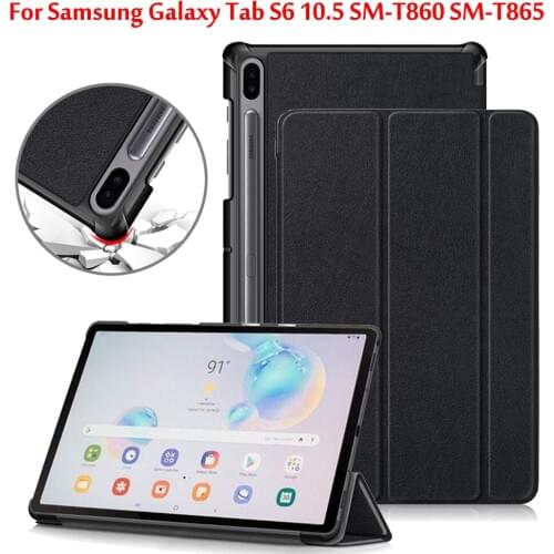 Smart Stand Cover Case for Samsung Galaxy Tab S6 10.5 Case T860 T865 SM-T860 SM-T865 2019 10.5" Tablet