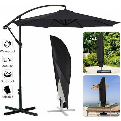Waterproof Oxford Cloth Outdoor Banana Umbrella Cover Shade Rain Cover Anti-UV Parasol Garden Weatherproof Patio Umbrella Cover