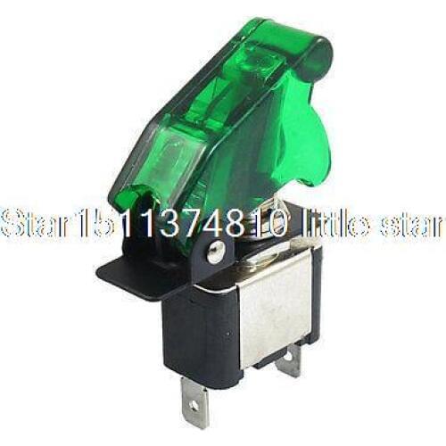 Green Cap LED Light 2 Position 3 Terminals 12V ON OFF Toggle Switch