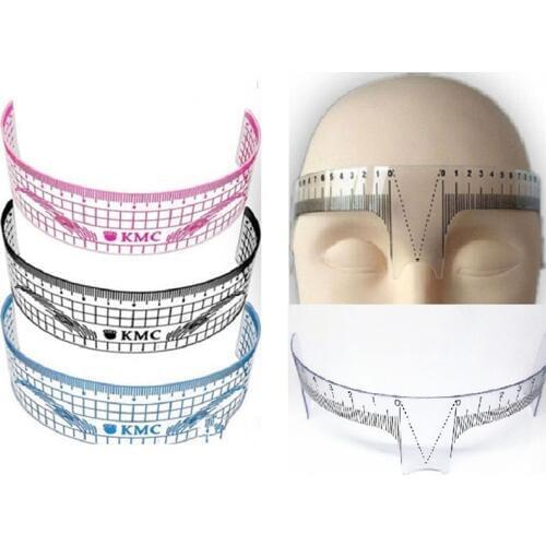 1Pc Eyebrow Stencils Grooming Stencil Shaper Ruler Measure Tool Makeup Reusable Eyebrow Ruler Tool Measures