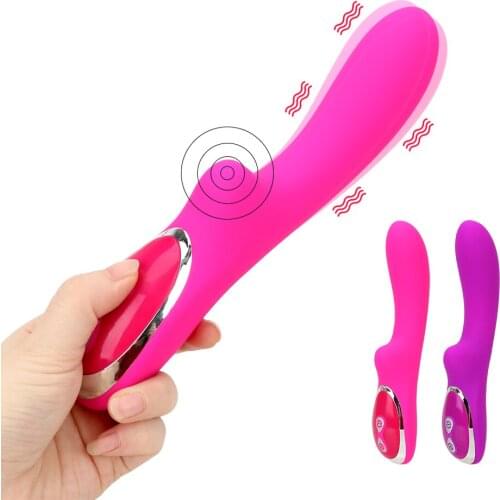 10 Frequency Vibrating Dildo Clitoris Stimulator Vibrator Waterproof G-Spot Magnetic Charging AV Vibrators Wand Massager