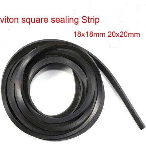 18x18mm 20x20mm Fluoride rubber square sealing Strip Fluorine tape FKM Viton FPM bar fluorelastomer fluoroether rubber flat bar
