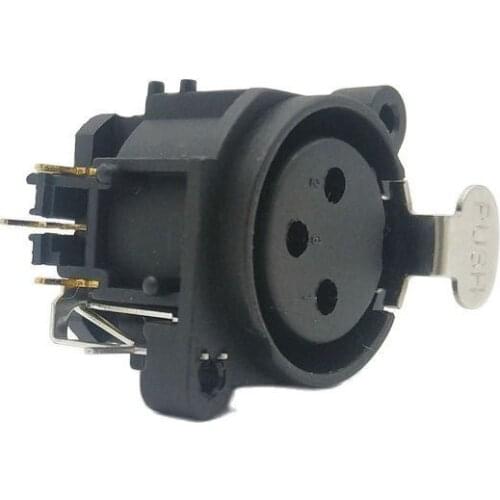 10pcs 3Pole Right angle male Chassis XLR Socket XLR PCB Panel Connector For Mic Guitar Speaker player connector