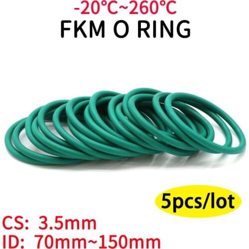 10pcs CS3.5mm OD 10~33mm Green FKM Fluorine Rubber O Ring Sealing Gasket Insulation Oil High Temperature Resistance Green