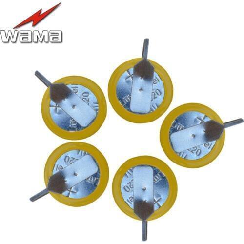 50x WAMA Celi Left Knife 2-Pin CR1220 3V Battery with Welding Feet Pins Customized Coin Battery Taps