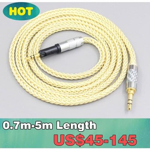 8 Core Gold Plated + Palladium Silver OCC Cable For Audio Technica ATH-M50x ATH-M40x ATH-M70x M60x Earphone Headphone LN007648