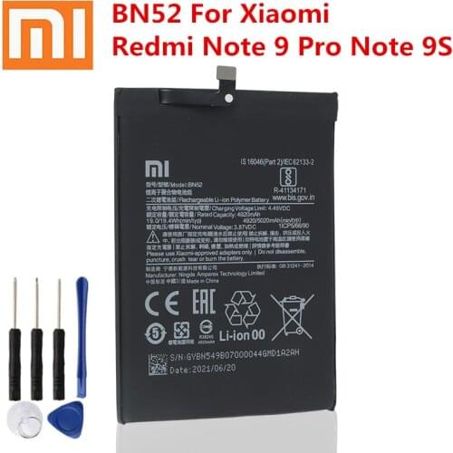 Xiaom i BN52 5020mAh Battery for Xiaomi Redmi Note 9 Pro