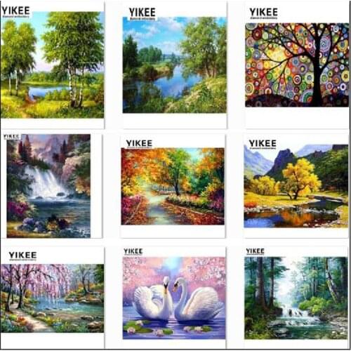 Diamond painting,5d diy, kit, full, Landscape tree,cross stitch,square,diamond mosaic,round,animal,diamond embroidery NEW