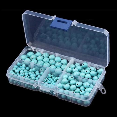 Julie Wang 359pcs/Box 4-10mm Mixed Sizes Natural Stone Beads For Bracelet Necklace Jewelry Making Accessory Wholesale