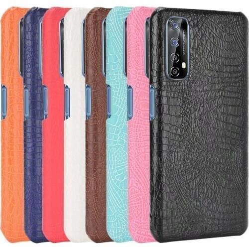Realme C2 C3 C11 C12 C15 2 3 5 6 Pro XT X2 Pro X3 Superzoom X50 Pro Luxury Crocodile Skin PU Leather Hard Back Cover Case