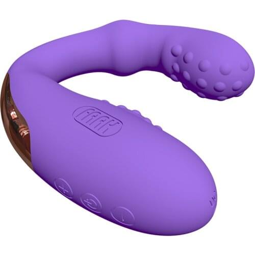 FAAK U Shape G-spot Anal Double-head Dildo Vibrator Vagina Pussy Massager male prostate masturbator silicone sex toys for women