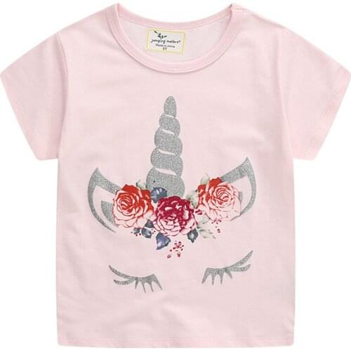 New Arrival Summer Animals Print Baby T shirts Fashion Cotton Boys Girls Tops