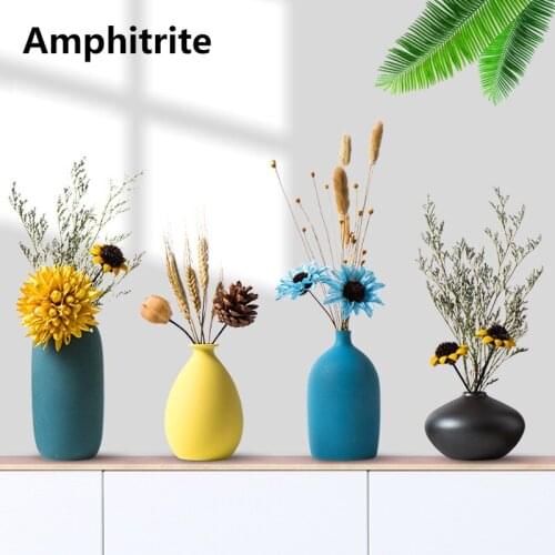 Nordic Style Ceramic Vase Arrangement Dried Flower Creative Simple Device Hydroponic Living Room Wedding Garden Decoration