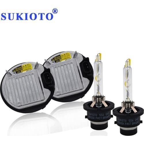 SUKIOTO Original D2S D4S Xenon HID KIT 55W 5500K Car Headlight xenon D2R D4R D4S Ballast Control Unit 85967-45010 85967-02010
