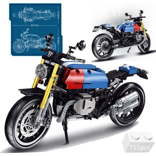 High-tech Creator Expert Speed Racing Motorcycle Building Blocks Locomotive Simulation Classic Model Kit Bricks Kids Toys Gifts