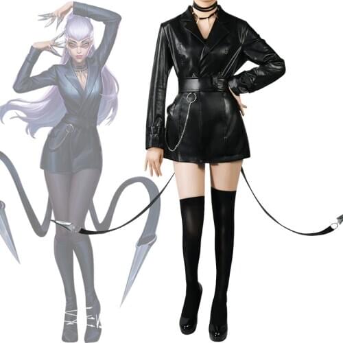 SYDanne Game LOL KDA Evelynn Cosplay Costume Women Sexy KDA All Out Evelynn Costume Halloween Agonys Embrace