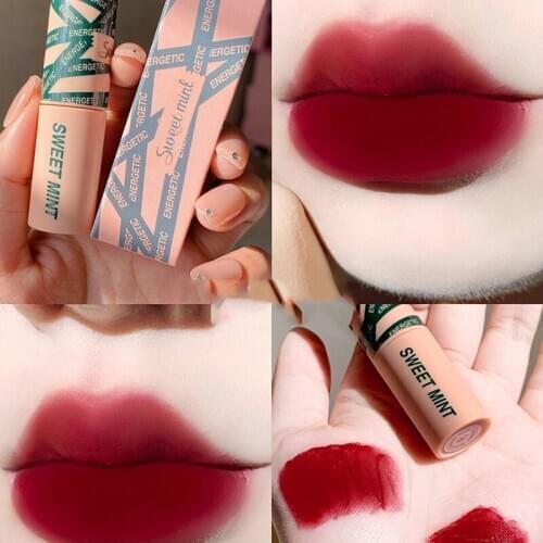 Sweet mint matte lipstick Jujube brown red color long lasting waterproof smooth silky lipstick pencil AC267