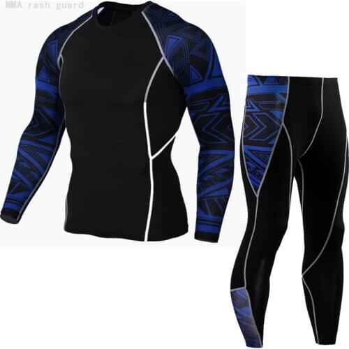 Mens clothing Winter Thermal underwear set base layer Long johns Men MMA compression shirt leggings Jogging skin care kits Men