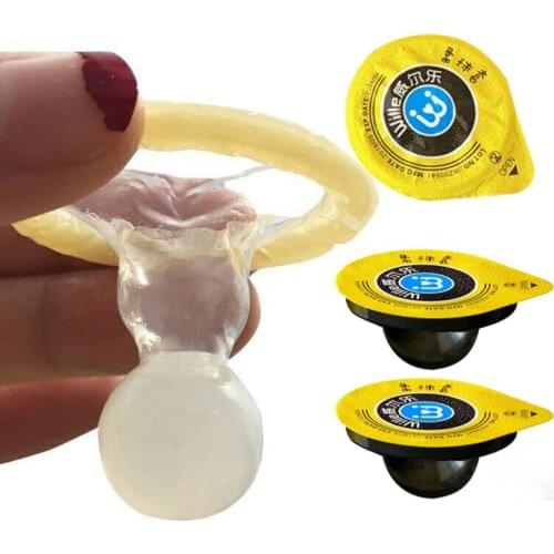 Male Penis Extender Delay Condoms Ball Particles Female G-Spot Stimulation Soft Bead Condom Adult Sex Toys For Men