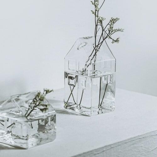 Table Flower Vase for Wedding Decor Centerpiece Glass Vase Rose Tabletop Terrarium Glass Containers Desktop Tabletop Nordic Vase