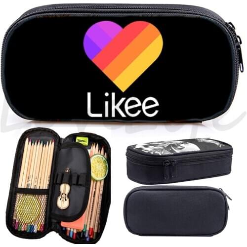 New cute Likee Video APP like Likee pen bag Kawaii kids Pencil Case Students Boys Girls stationery bag Likee Teens pencil case