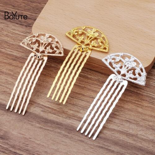 BoYuTe Wholesale (10 Pieces/Lot) 5 Teeth Metal Hair Comb Tiara Vintage Bridal Wedding Diy Hand Made Hair Accessories