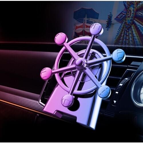 Ferris Wheel Designed Car Air Freshener with Led Light Auto Outlet Perfume Vent Clip Solid Car Perfume Diffuser