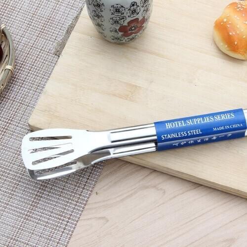 23/29/33cm Kitchen Portable Food Tong Stainless Steel Fruit Steak Food Clip Barbecue BBQ Tongs Cooking Food Serving Utensil Ton